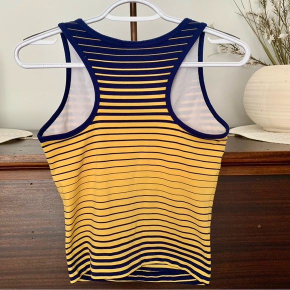Adidas Vintage Blue and Yellow Striped Tank - Picture 7 of 13